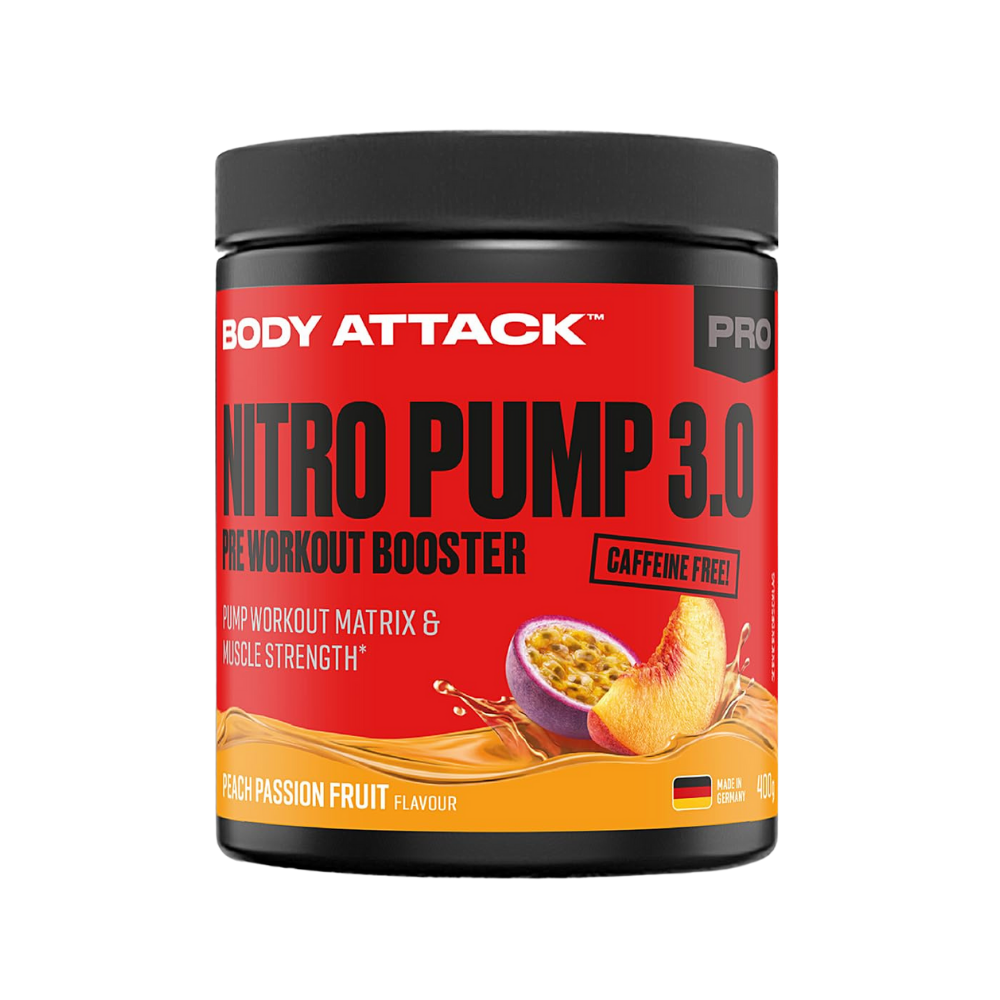 Body Attack - Nitro Pump 3.0 (400g) Pre Workout Booste peach passion