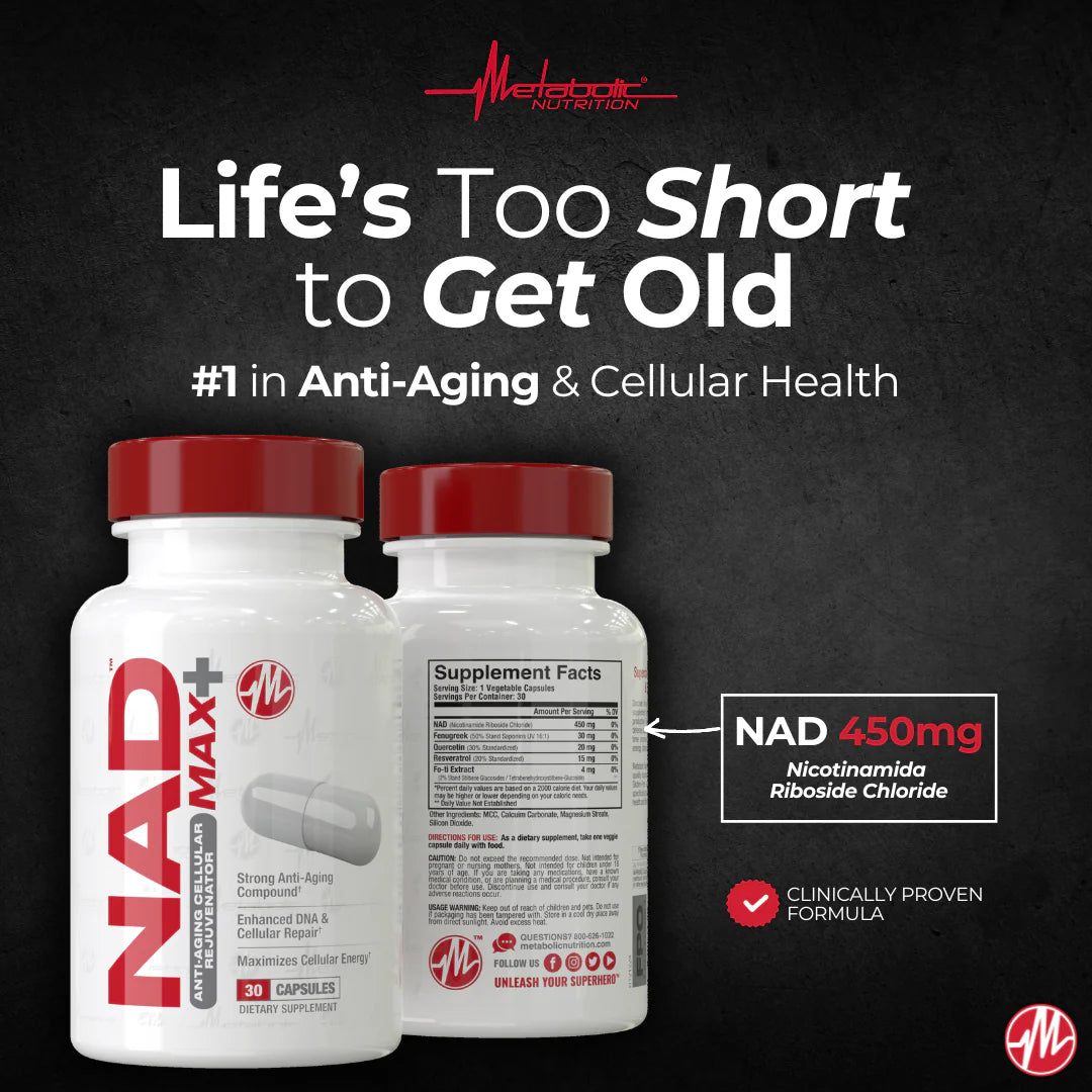 Metabolic Nutrition - NAD MAX+ 30 Caps