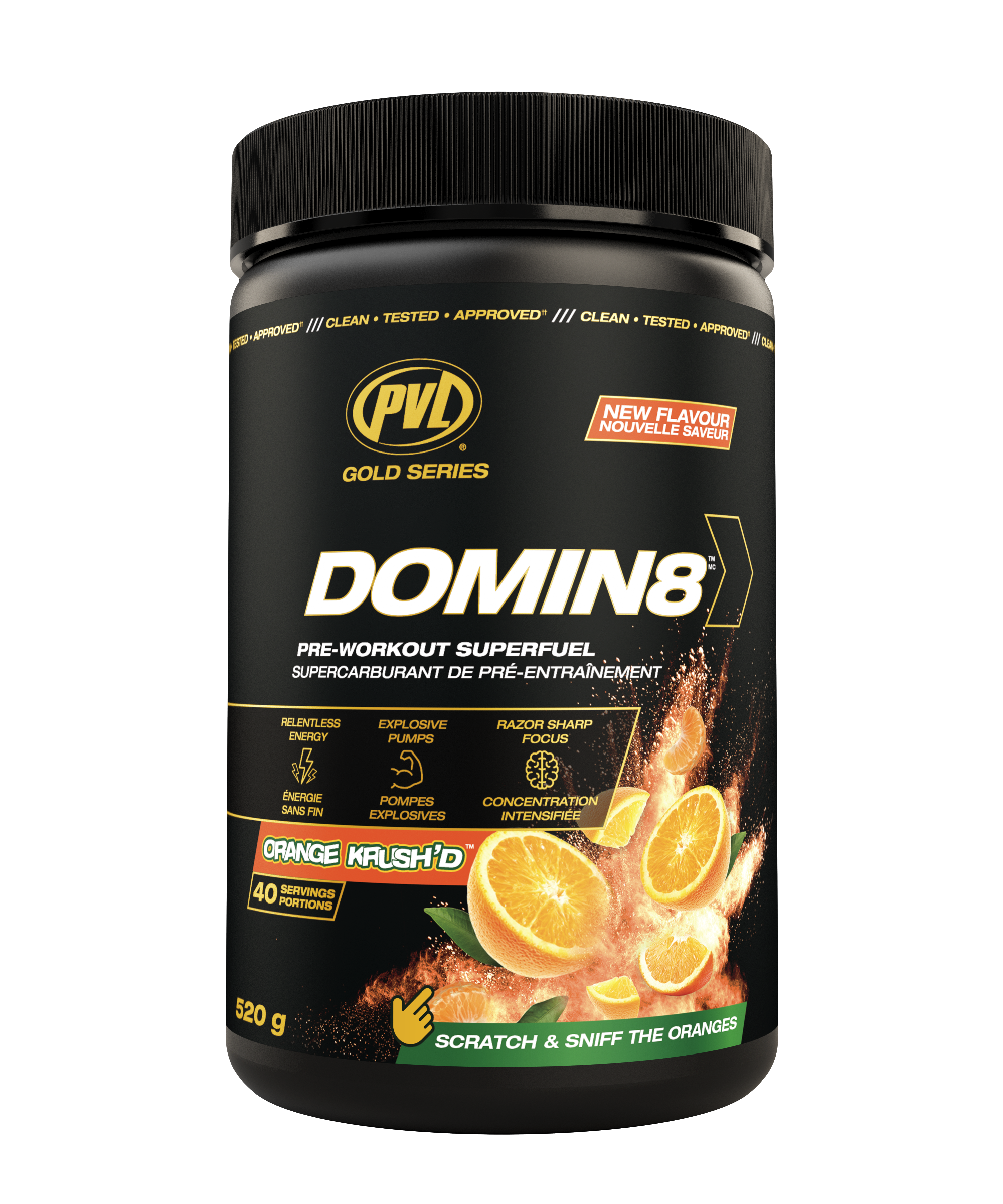 PVL - (Gold Series) DOMIN8 Pre-Workout 520g