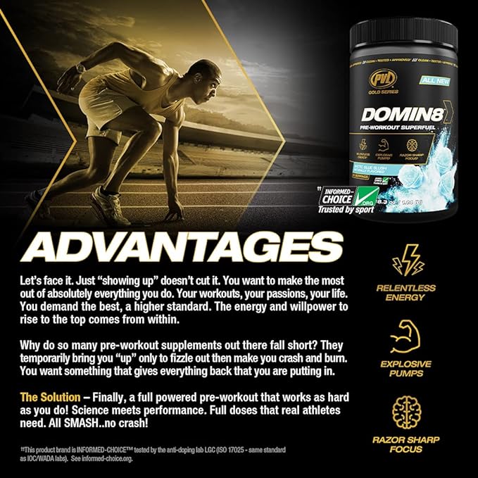 PVL - (Gold Series) DOMIN8 Pre-Workout 225g