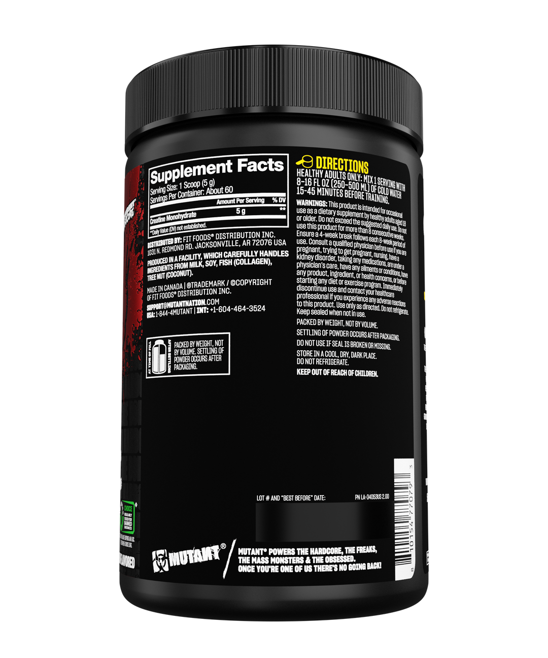 Mutant - Micronized Creatine Monohydrate 300g