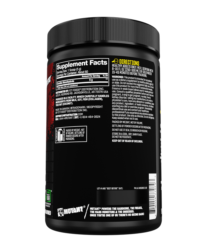 Mutant - Micronized Creatine Monohydrate 300g
