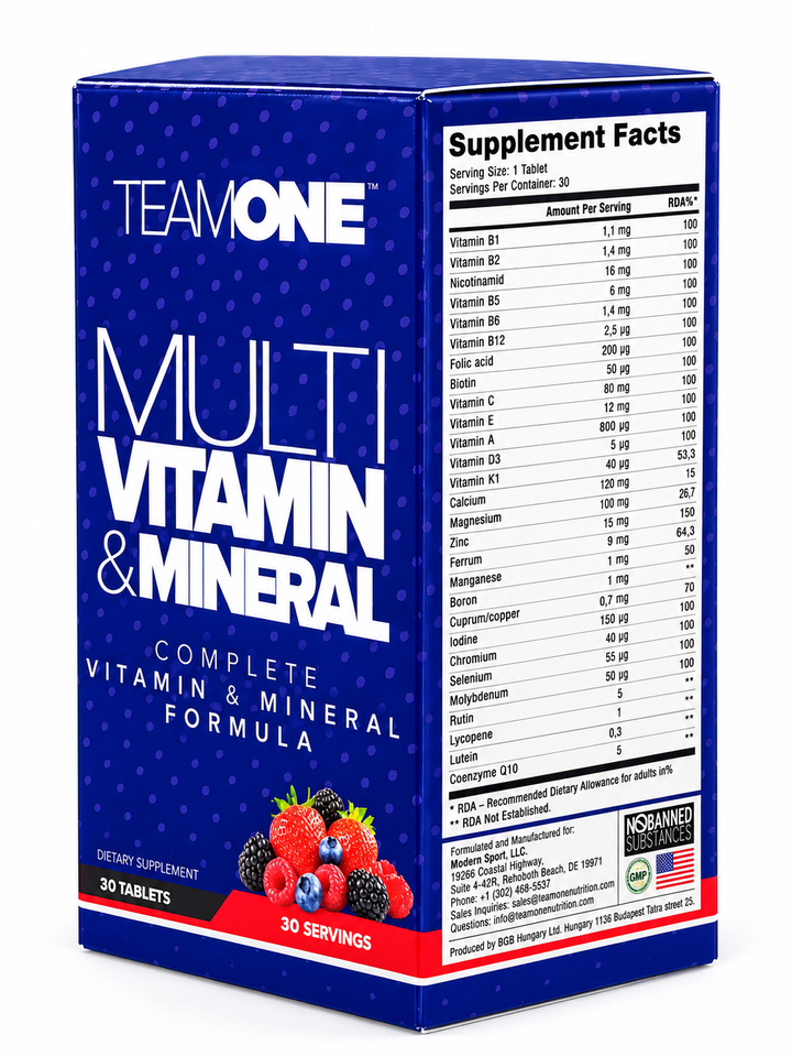 TeamOne Life - Multivitamin &amp; Mineral 30 Tablets