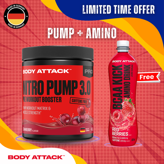 Body Attack - Nitro Pump 3.0 (400g) Pre Workout Booster²