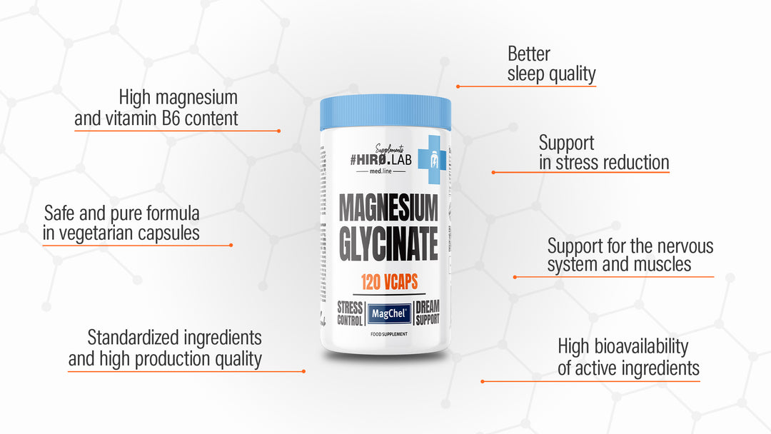 HIRO.LAB - Magnesium Glycinate 120 Vege Caps