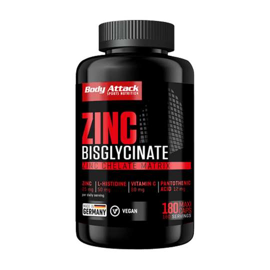 Body Attack - ZINC Bisglycinate 180 Capsules